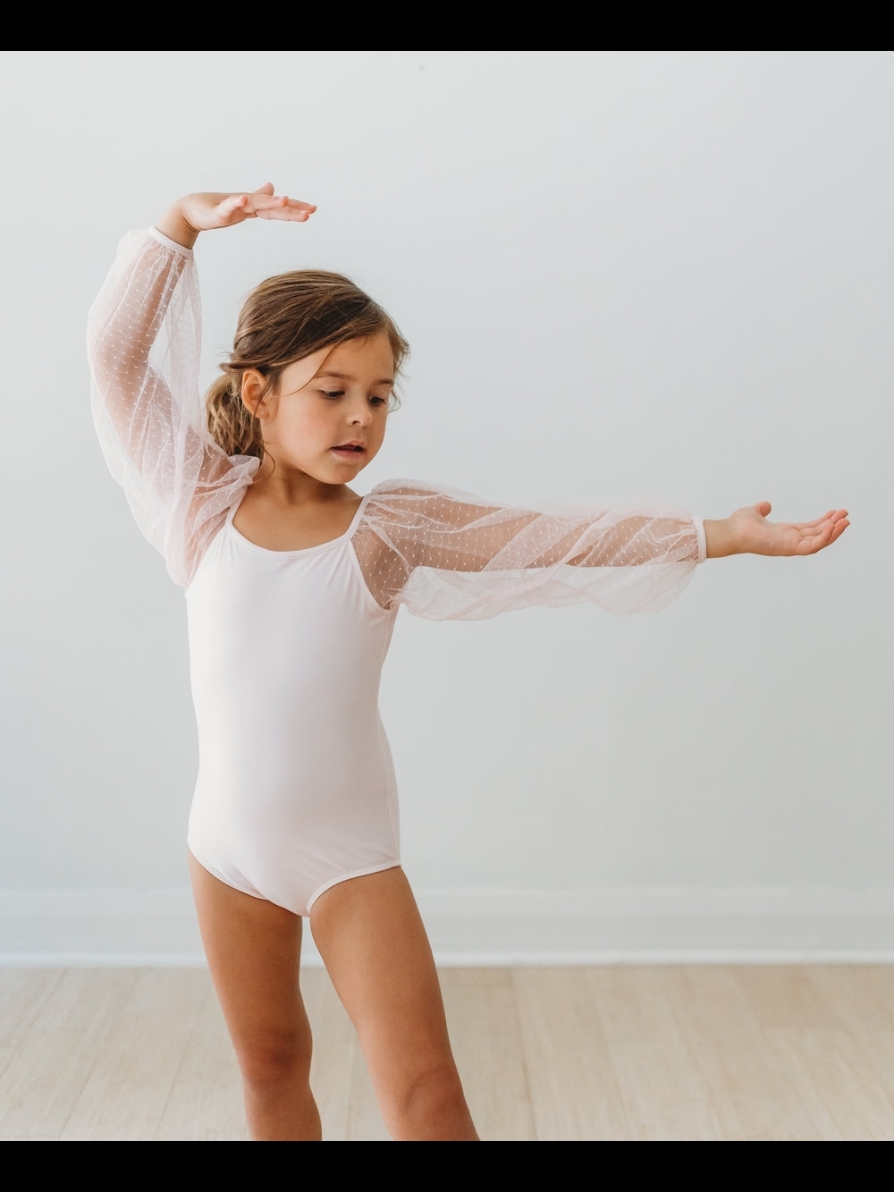 Cheeky Plum Black Mesh Sleeve Leotard